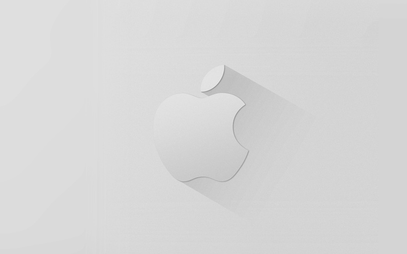 white, apple, 4K, emotion, nine, wall - building feature, indoors, shadow, metal, white background, no people, shape, white color, high angle view