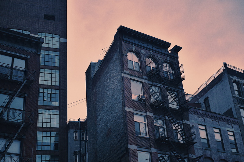 manhattan, nature, fire escape, united states, city, urban, building exterior, architecture, 5K, apartment building, residential district, sky, office building exterior