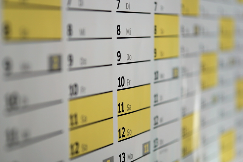 reminder, wall calendar, planning, 5K, office, communication, schedule, in a row, year, photo, closeup, white, group of objects, number, time, yellow