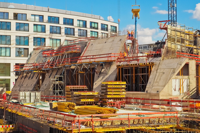 urban, housebuilding, wheel loader, no people, crane - construction machinery, construction machinery, construction, construction industry, machinery, work