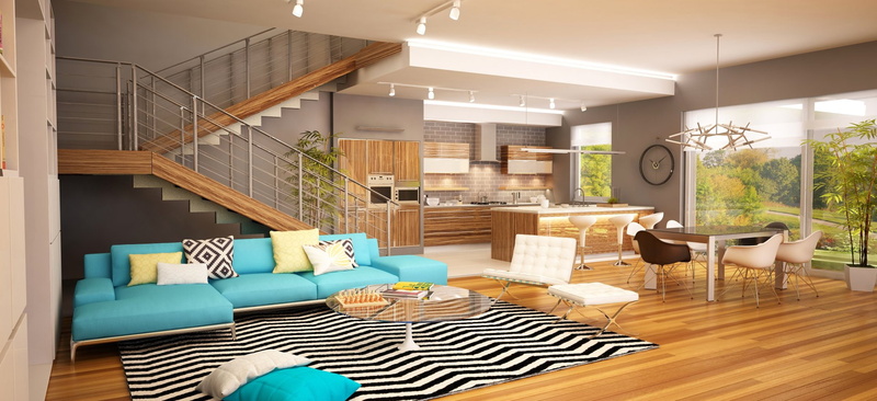 building, luxury, indoors, wood, no people, home ownership, Kitchen, modern, Furniture, Man Made, Sofa, home improvement, hardwood floor, wealth, home