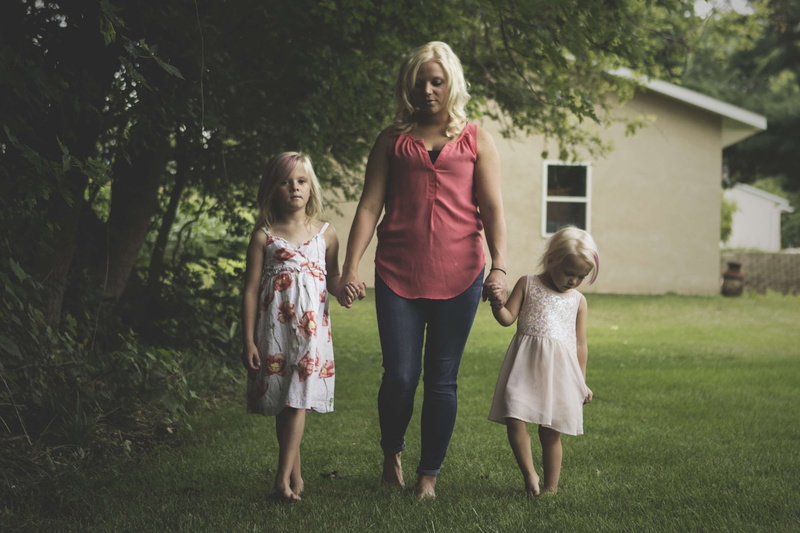 casual clothing, affection, girl, son, sisters, grass, park, positive emotion, girls, plant, portrait, child, mom, woman, home, blonde, spring, women, group of people