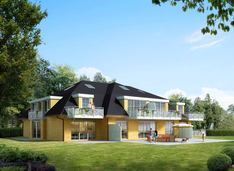 sky, built structure, single family home, cloud - sky, front, visualization, trees, residential district, black, luxury, visualization 3d, growth, building exterior