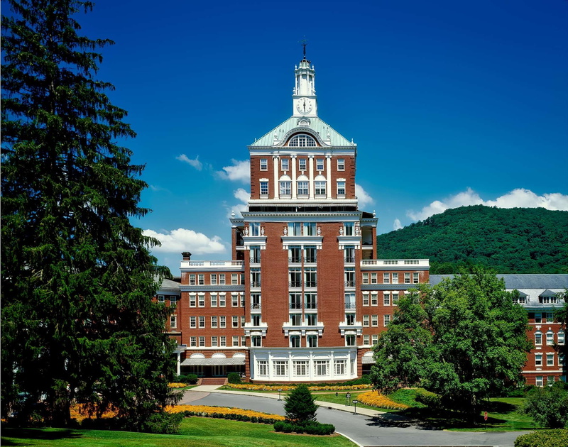 landmark, architecture, religion, hot springs, no people, building, homestead resort, built structure, lawn, 1080P, exterior, daylight, spire, travel destinations