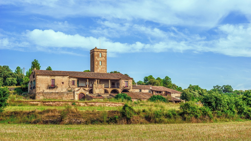 land, old, farmhouse, the past, no people, agriculture, building, trees, tree, house, rustic, farm, ruined, architecture, 5K, plant, sky, day, prado, abandoned