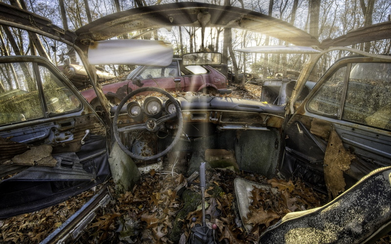 vehicle, car, 1080P, sunlight, wreck