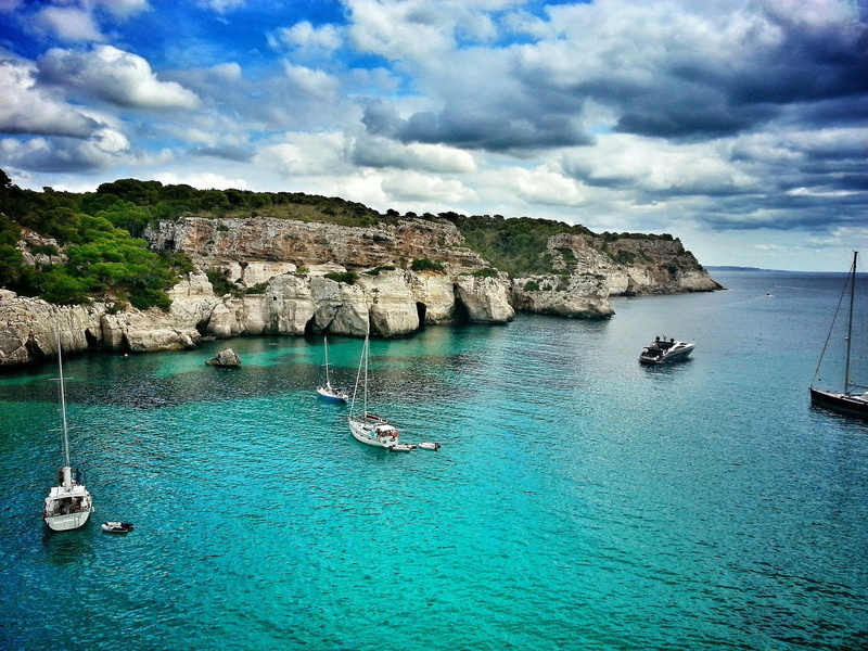Boats, Clouds, Baleares, 1080P, Majorque, Sea