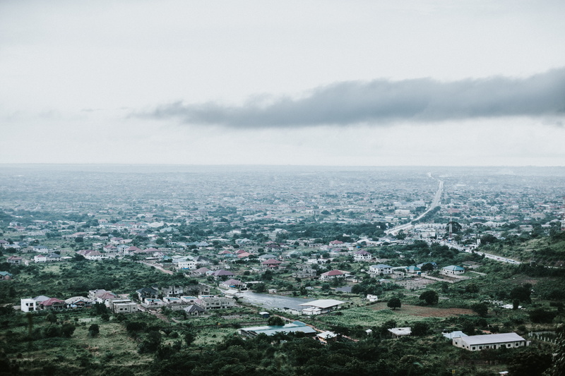 rain clouds, day, rain, urban planning, horizon, skyline, above, sky, urban, cloud - sky, cityscape, high angle view, architecture, buildings, ghana, 5K