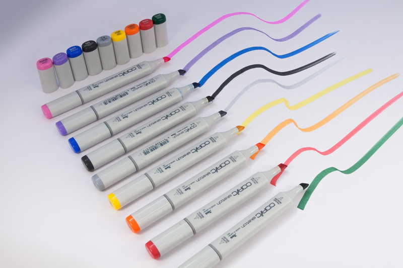 close-up, 4K, choice, no people, color, equipment, markers, large group of objects, still life, variation, graphic design, studio shot, clip, felt tip pens