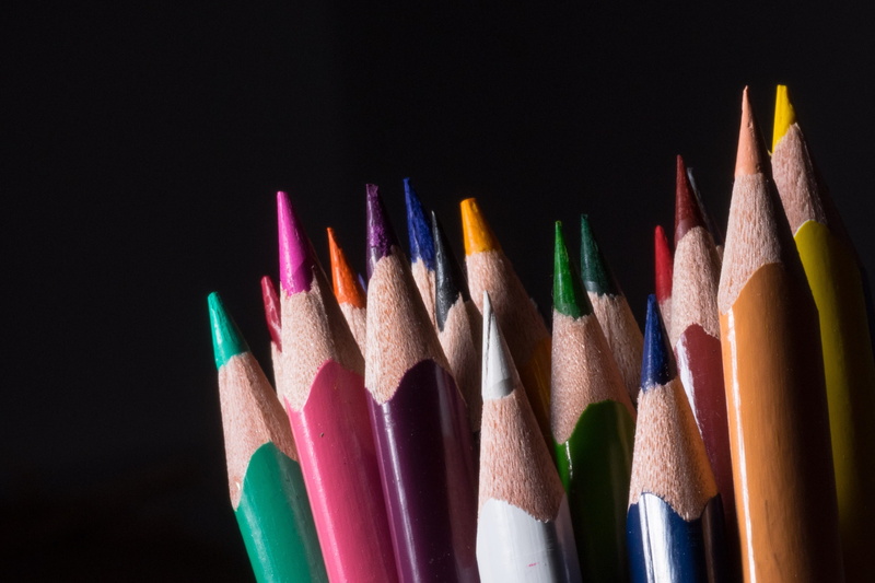 paint, draw, graphic design, macro, creativity, no people, leave, colorful, variation, color, office, children, choice, colour pencils, art and craft, 2K