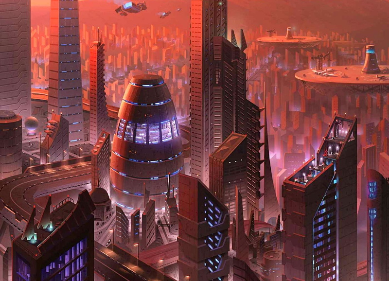 building exterior, lighting equipment, sci, bar - drink establishment, city, series, Trek, office building exterior, fiction, science, communication, high angle view