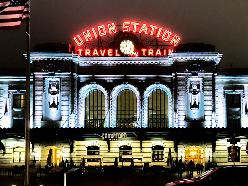 travel, no people, city, built structure, communication, arts culture and entertainment, illuminated, sign, building exterior, 2K, denver, architecture