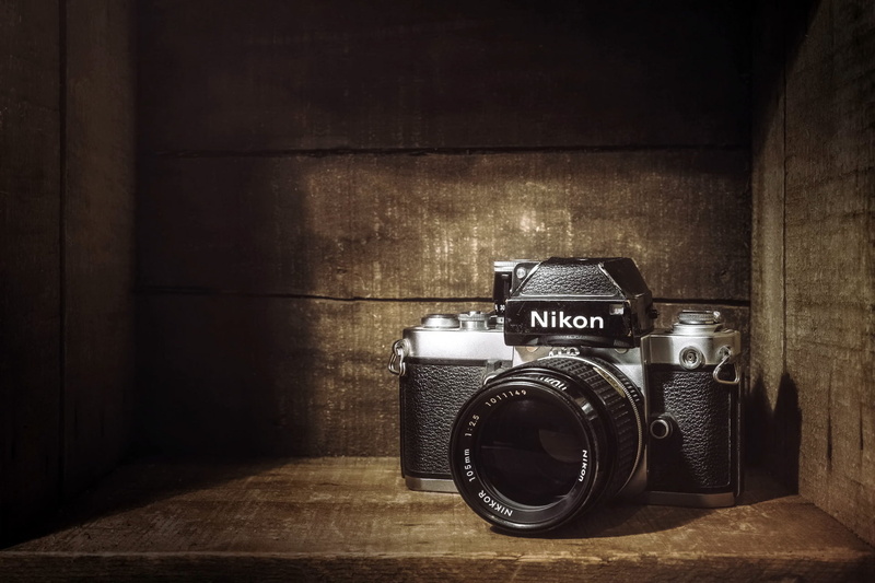 retro Styled, photography Themes, indoors, the past, photographing, camera, nikon, text, obsolete, lens - Optical Instrument, photographic equipment, backgrounds