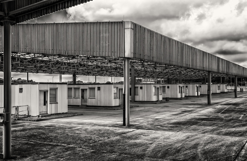 empty, building, architecture, east germany, factory, transition, memorial, exit, open, transportation, day, industry, entry, state border, west germany