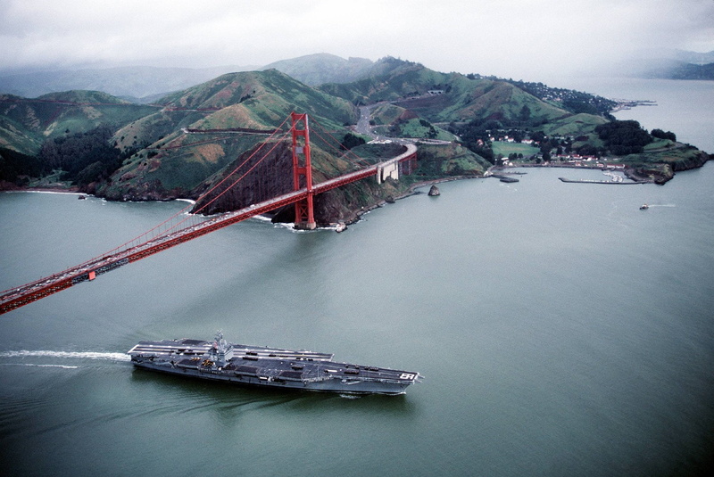 1080P, Warships, Aircraft Carrier, San Francisco, Bridge, USS Enterprise (CVN-65), Golden Gate