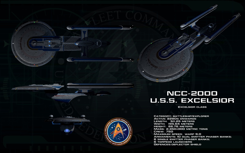 USS Excelsior, Star Trek, 4K