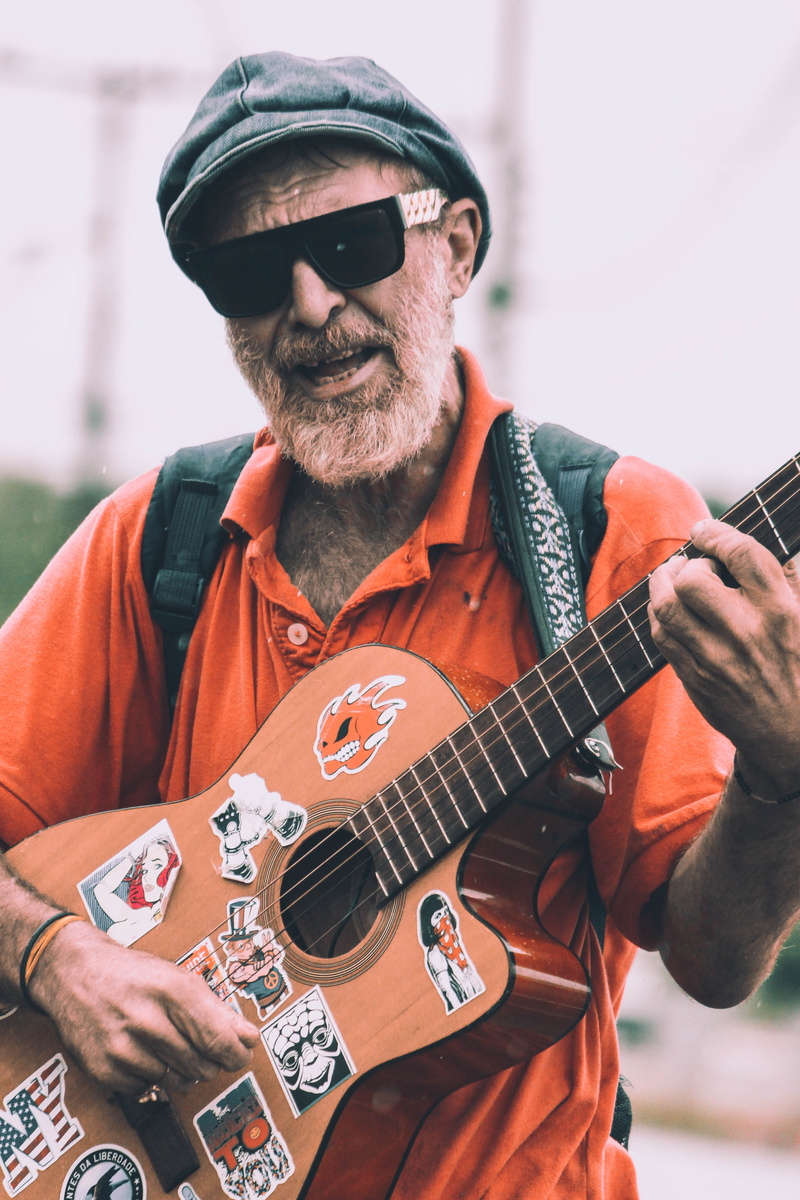 males, casual clothing, rock concert, crowd, playing, men, artist, musical equipment, lute, focus on foreground, person, guitarist, adult, glasses, electric guitar
