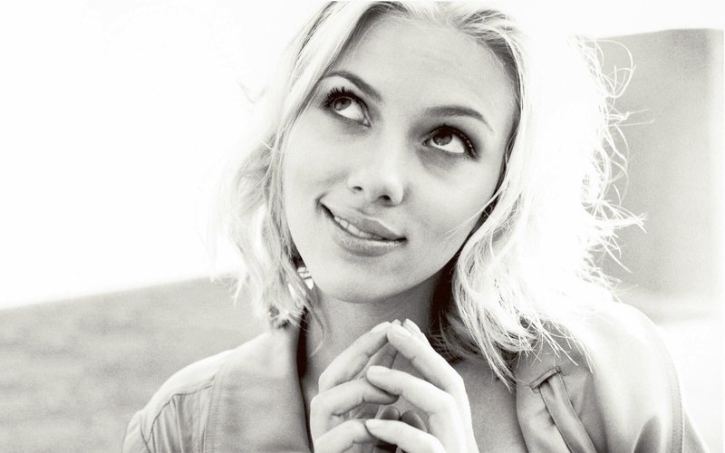 Esquire, celebrity, 1080P, monochrome, Scarlett Johansson, women