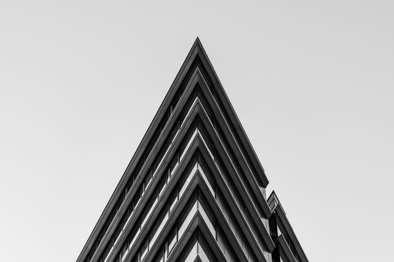modern, angle, architecture, office building exterior, sky, mandolin, pattern, arrowhead, lens cap, built structure, ant, building exterior, photography