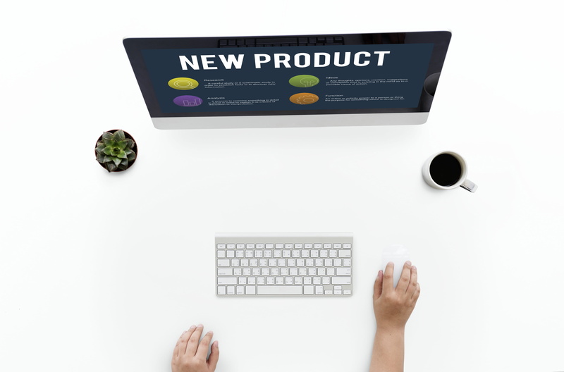 hands, magic mouse, product, office, using, hand, computer keyboard, cup, white table, studio shot, new, business, one person, devices, desk, displaying