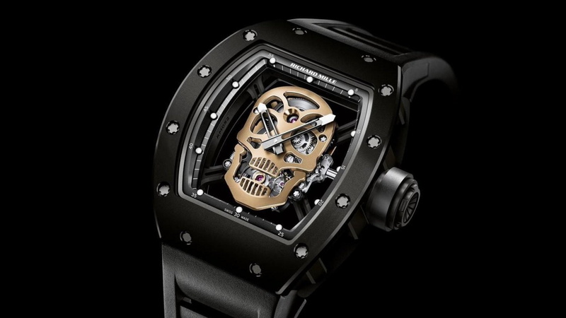 1080P, Richard Mille, Wrist Watch, Black, Man Made, Watch, Skull