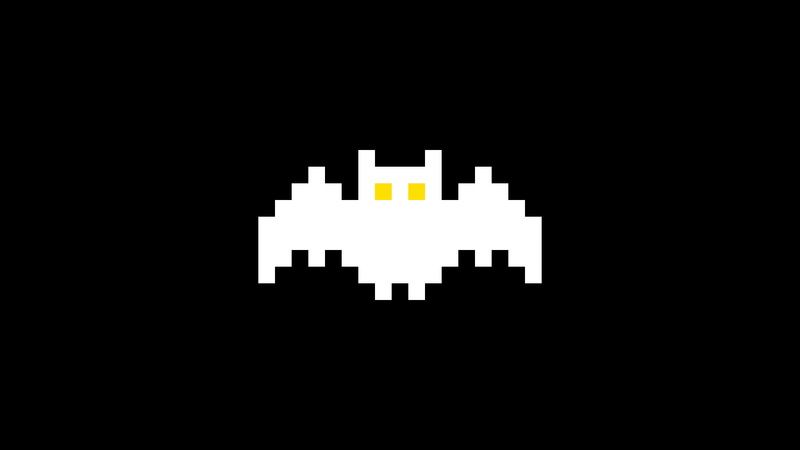pixel art, copy space, cut out, bats, black background, no people, studio shot, 1080P, close-up, creativity, indoors, still life, reminder, pixels, pattern