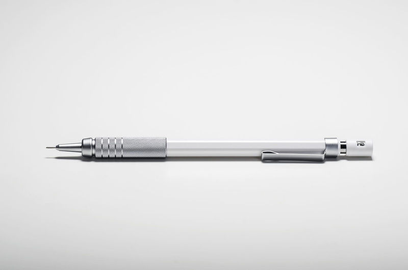 pencil, white color, silver - metal, propelling pencil, communication, cut out, white background, click, instrument, 1080P, mechanical pencil, gray, no people