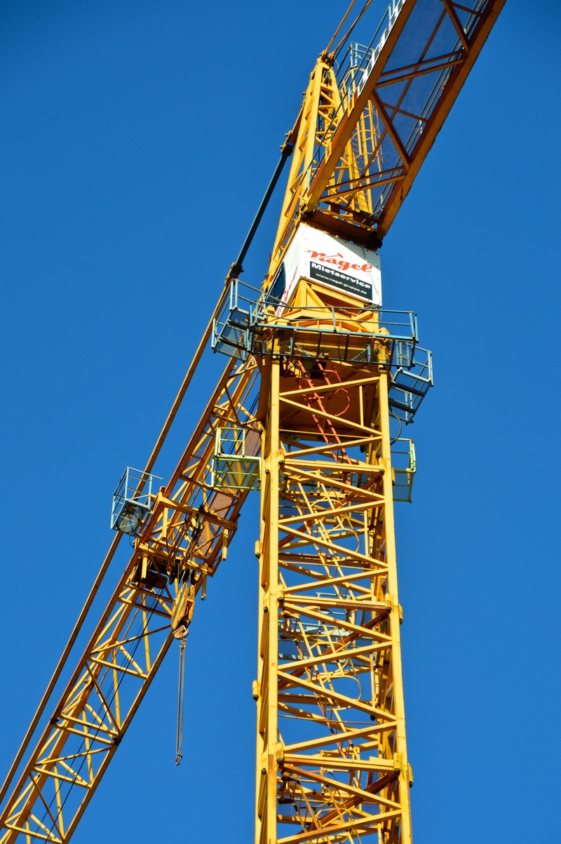architecture, low angle view, construction industry, clear sky, kranhaus, nature, sky, machinery, urban planning, crane cab, construction site, crane - construction machinery