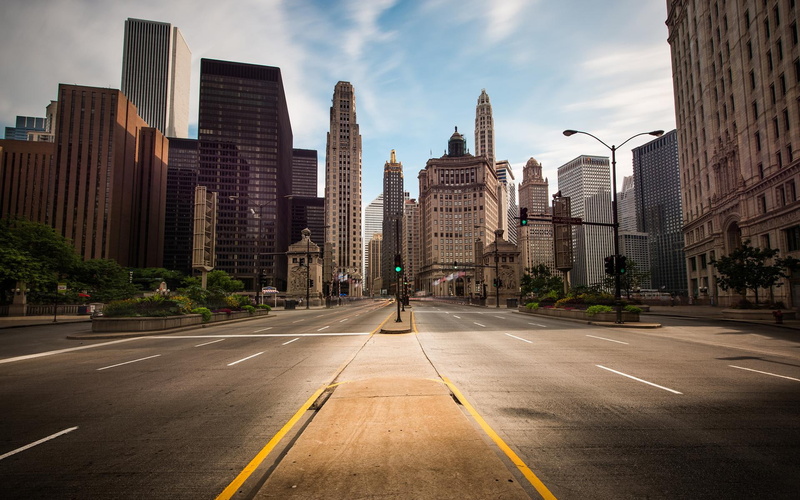 gallery, skyscrapers, 1080P, photo, roads, buildings, street