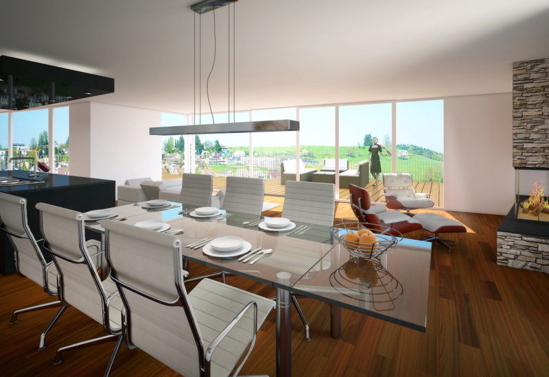 building, visualization 3d, domestic room, chair, hotel, lifestyles, home, architecture, flooring, landscape, rendering, 5K, home interior, set, visualization