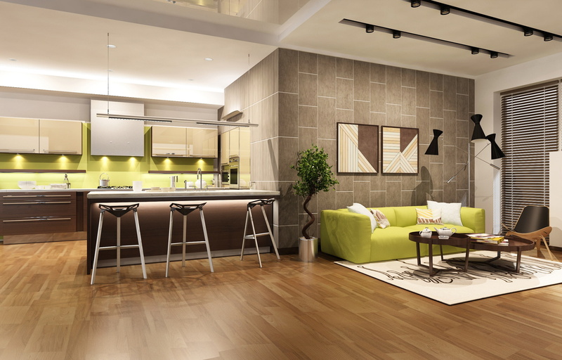 furniture, kitchen, interior, sofa, living room, design, modern, 1080P