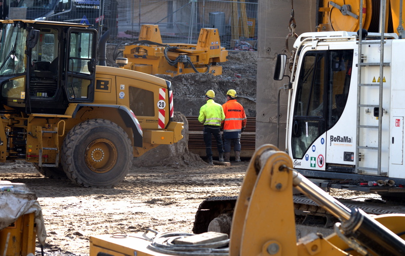 construction industry, machinery, occupation, day, construction worker, construction vehicle, incidental people, bulldozer, construction site, construction manager