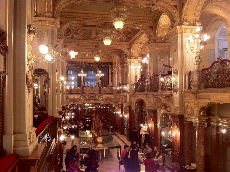 places of interest, cafe new york, old cafe, indoors, business, budapest, arch, night, architecture, ceiling, decoration, new york kávéház, 2K, building