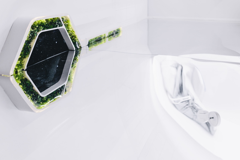 bathroom, white, household equipment, modern, space, no people, technology, 5K, table, freshness, domestic bathroom, domestic room, copy space, indoors