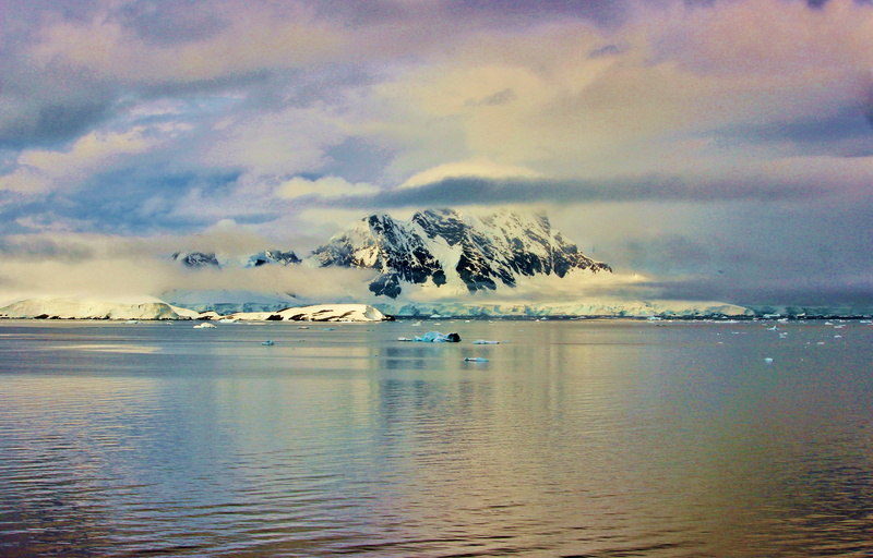 day, tranquil Scene, cold temperature, beautiful, scenics, cloud - Sky, sunset, landscape, iceberg, filled, waterfront, outside, zing, antarctica, ocean