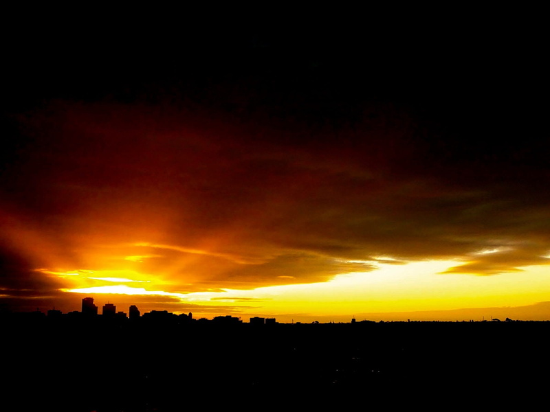 dusk, city, beauty in nature, skyline, cloud - sky, yellow, australia, evening, sunset, tranquil scene, scenic, clouds, landscape, outdoors, orange color