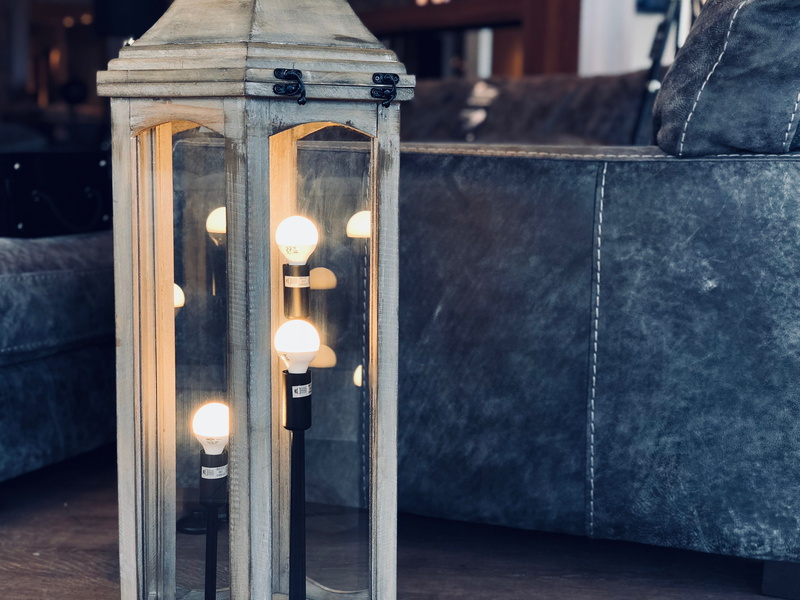 lighting equipment, leather armchair, dusk, lantern, leather sofa, furniture, light bulbs, no people, architecture, light, close-up, floor lamp, candle