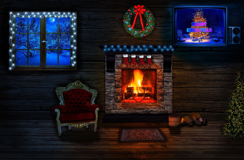 holiday, Holidays, christmas decoration, sofa, fire - natural phenomenon, Livingroom, wood - material, no people, 2K, living room, fireplace, House, indoors