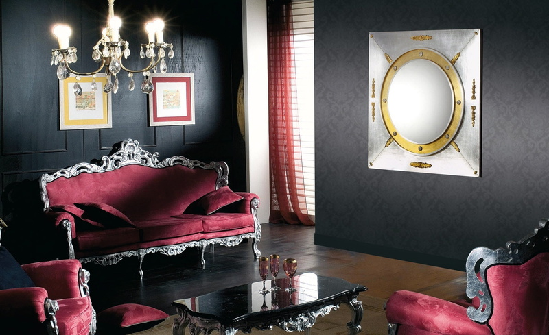 frame, empty, wooden, framed, electric lamp, lighting equipment, fabric, Vintage, grey, red, ornate, indoors, chair, Livingroom, mirror, Architecture, sofa