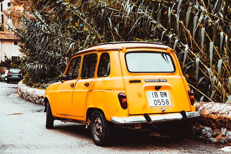 yellow, land vehicle, plant, automotive, industry, classic, side, drive, vehicles, mode of transportation, transportation system, retro styled, street