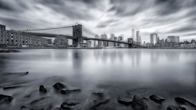 cityscape, bridge, architecture, building, city, brooklyn, photo, engineering, built structure, 1080P, nature, suspension bridge, transportation, connection