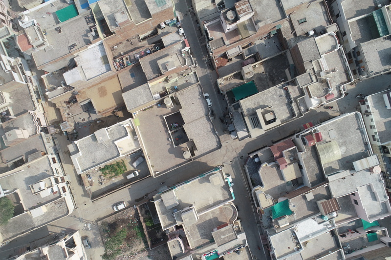 backgrounds, skyscraper, roof, high angle view, map, residential district, city life, day, no people, street, night, 5K, building, architecture, city
