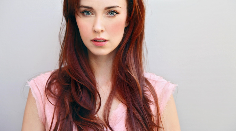 redheads, actresses, hair, simple, elyse, hd, art, elyse levesque, eyes, levesque, long, Blue Eyes, women, 5K, blue, people, white, long hair, actress