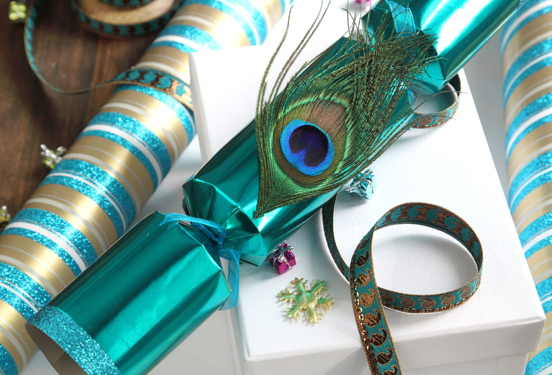 ribbons, 1080P, peacock, winter, tape, gifts, holidays, Christmas, box, New Year, pen