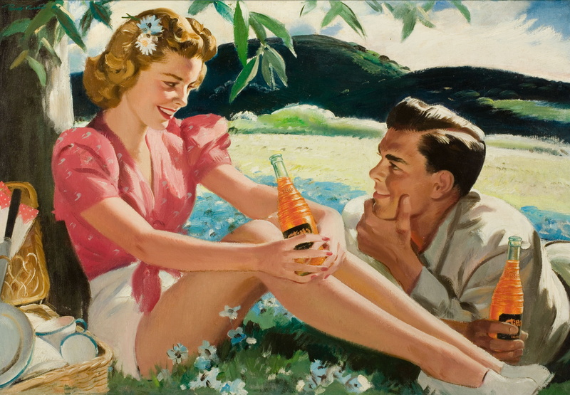 1889-1960), 2K, CHARLES GATES SHELDON (American, Illustrator, figure, painting, romantic and love illustration