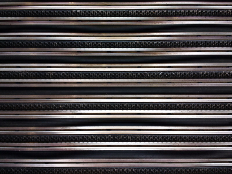 design, black, horizontal, arrangement, lines, abstract, floor mat, stripes, textured, silver colored, full frame, background, industry, repetition, indoors