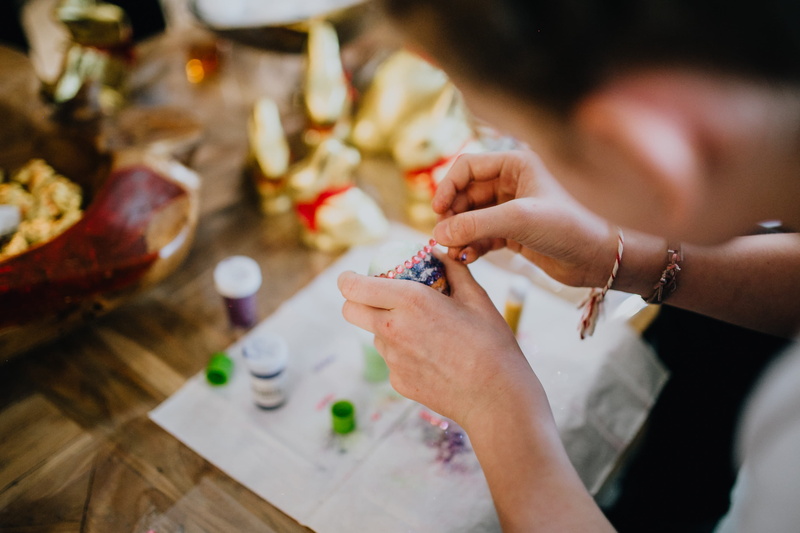 ring, concentration, craft, creativity, easter eggs, decoration, human hand, holding, decorating, diy, preparation, decorations, human body part, easter