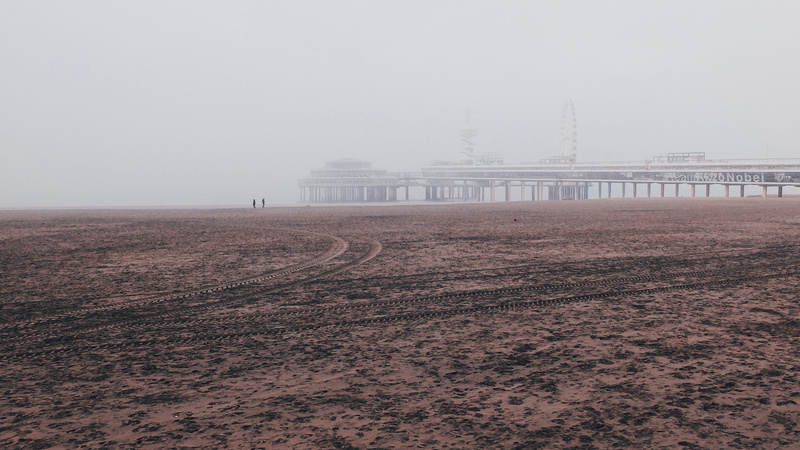 scheveningen, den haag, beauty in nature, architecture, copy space, built structure, sky, building exterior, scenics - nature, winter, outdoors, land, 4K