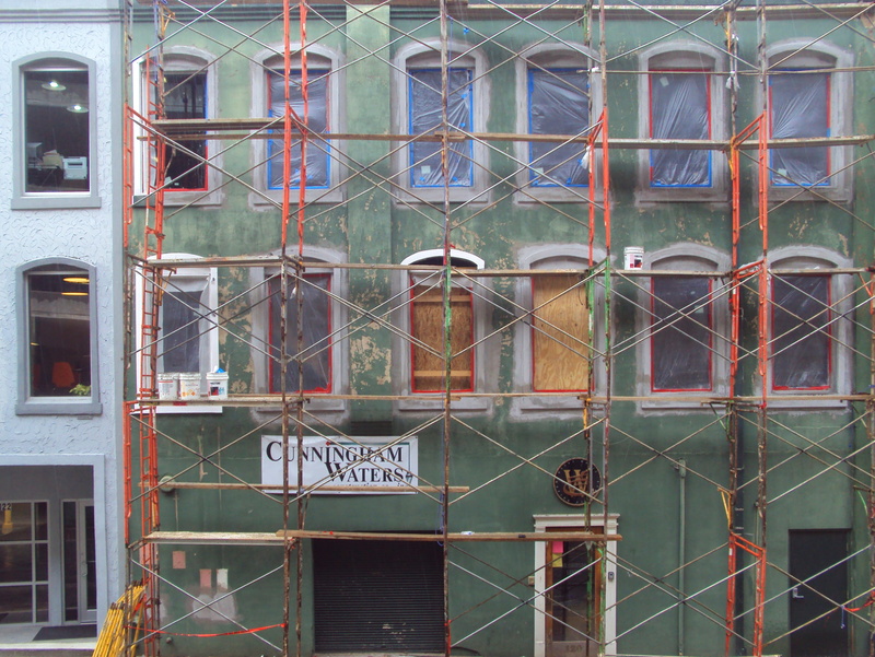 building Exterior, outdoors, residential district, Windows, full frame, renovation, window, mode of transportation, construction industry, Architecture