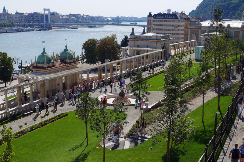 Architecture, river, Castle Garden, cityscape, travel destinations, garden, high angle view, castle, travel, budapest, crowd, renovation, nature, building exterior